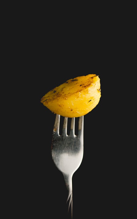 fork, potato, food