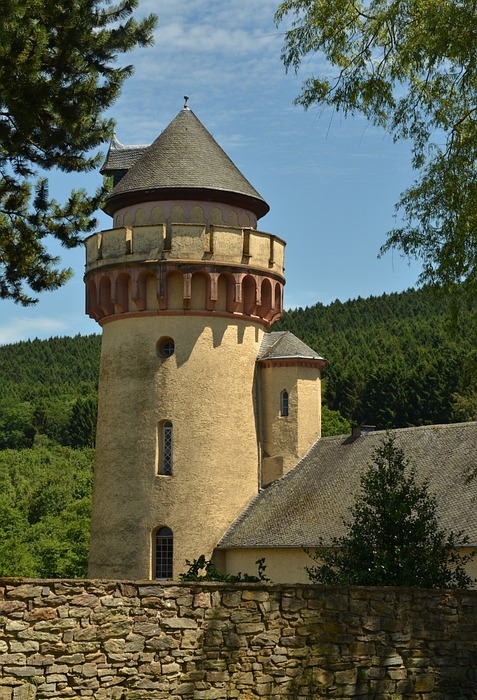 castle, farm, tower