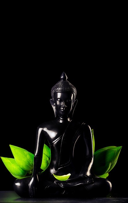 art, black, buddha