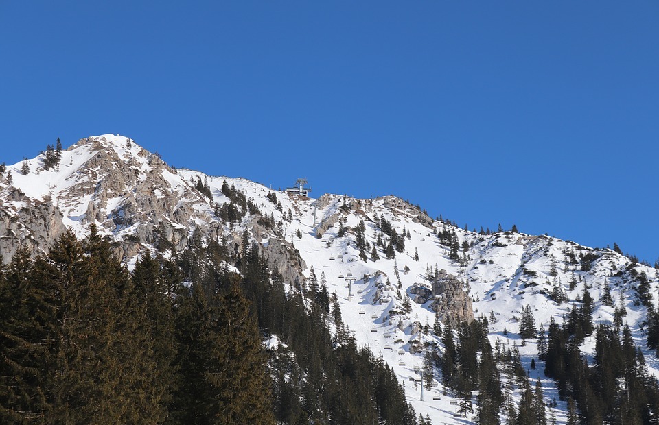 skiing, snow, mountain