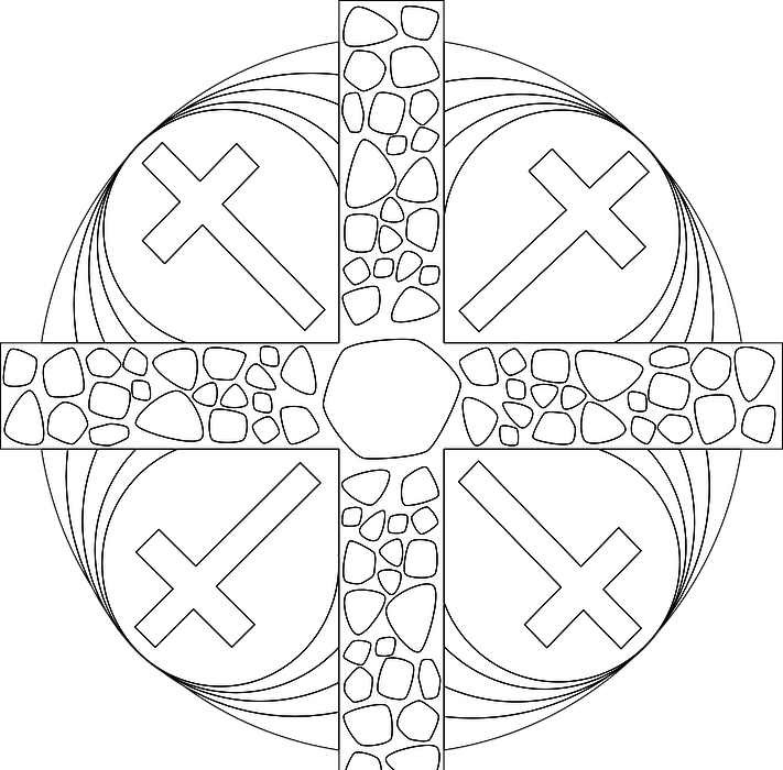 cross, christian, window