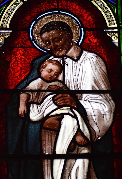 stained glass, people, baby