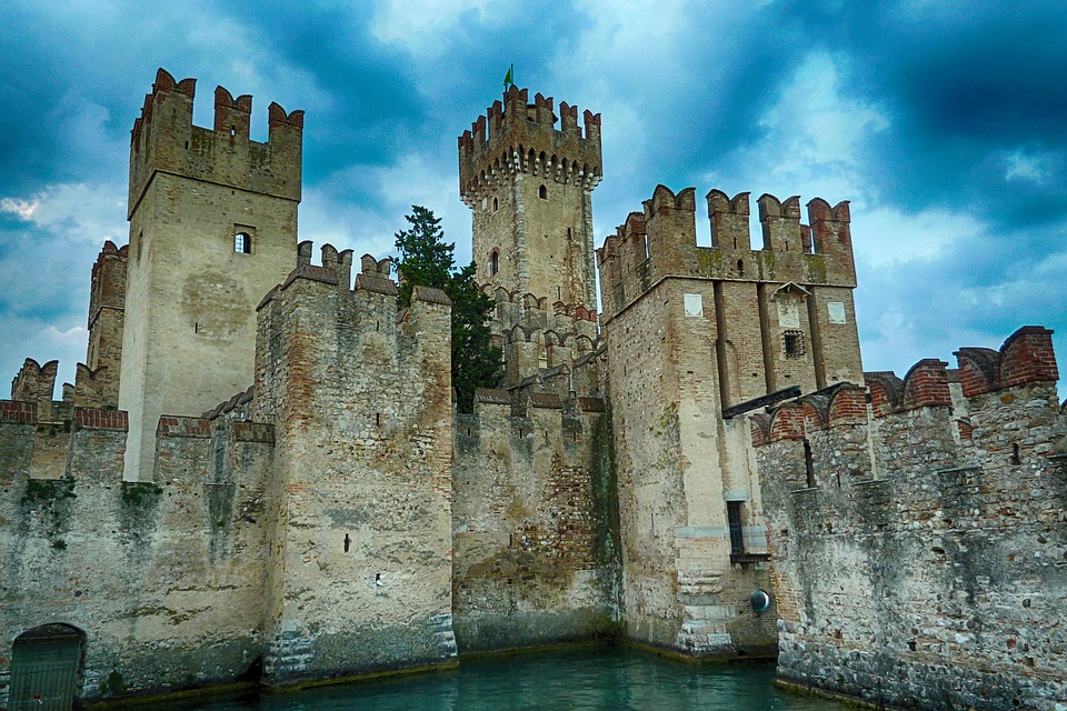castle, sirmione, italy