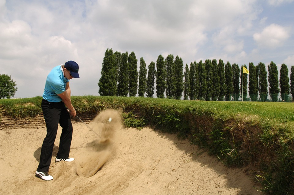golf, bunker, sport