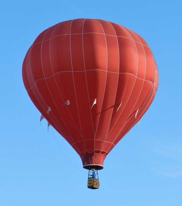 balloon, red, hot-air balloon