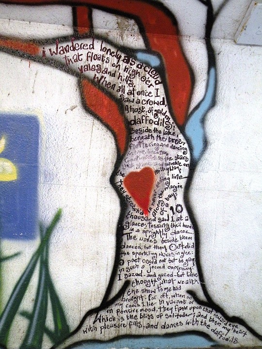 graffiti, wall, wordsworth