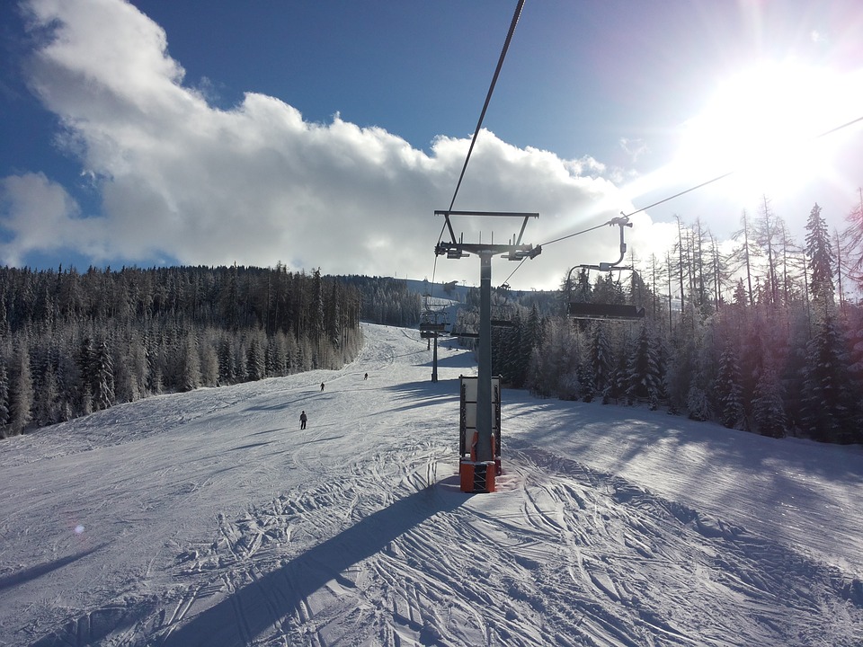 ski lift, skiing, ski area