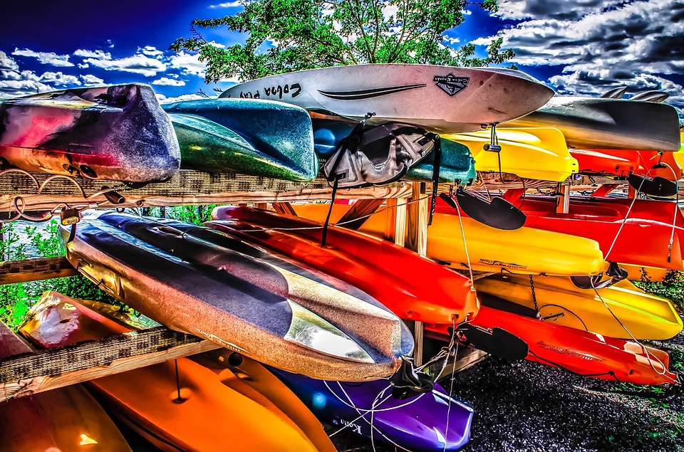 kayaks - kayaks, stored, marina