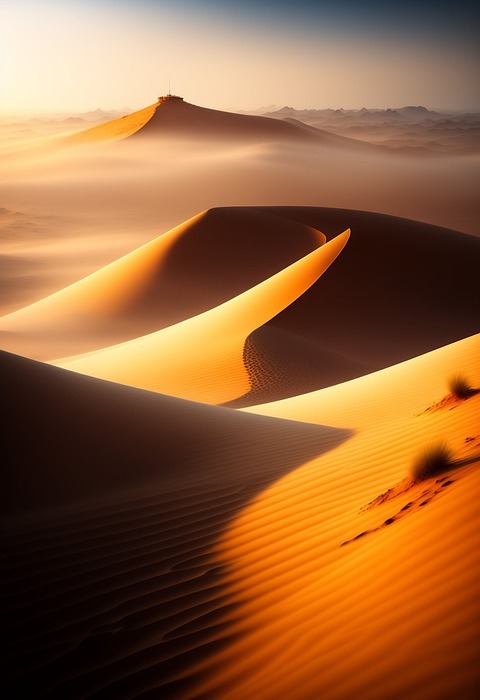 desert, barren, sand