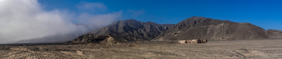 panorama, desert, fog