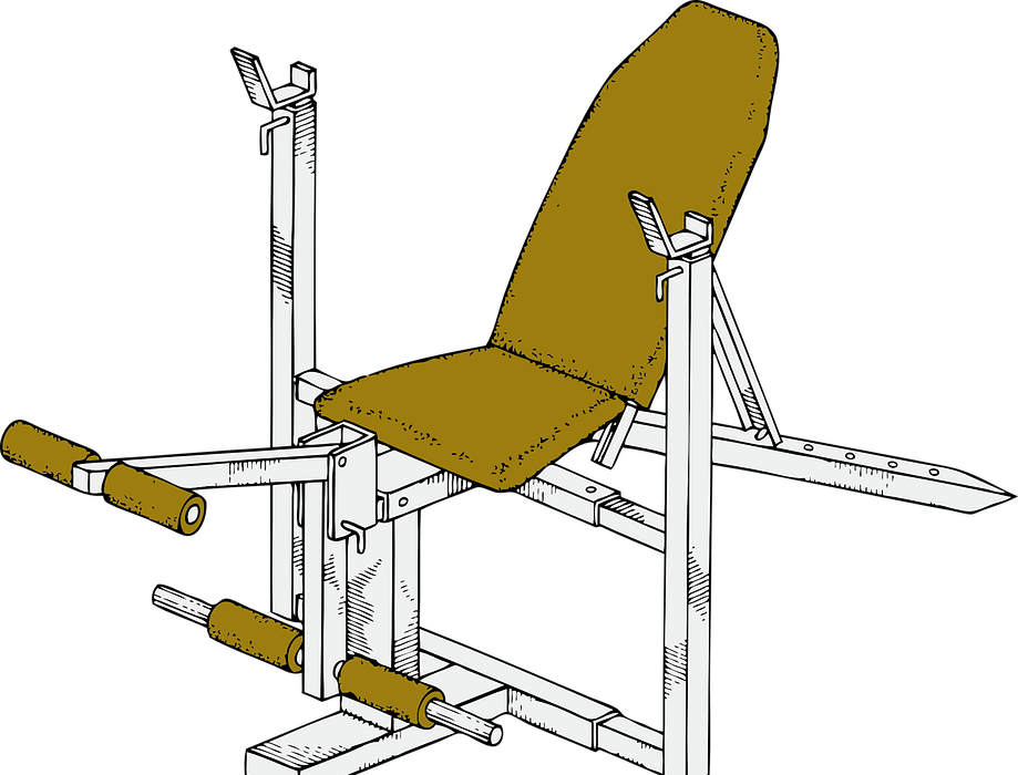 exercise bench, workout, exercise equipment