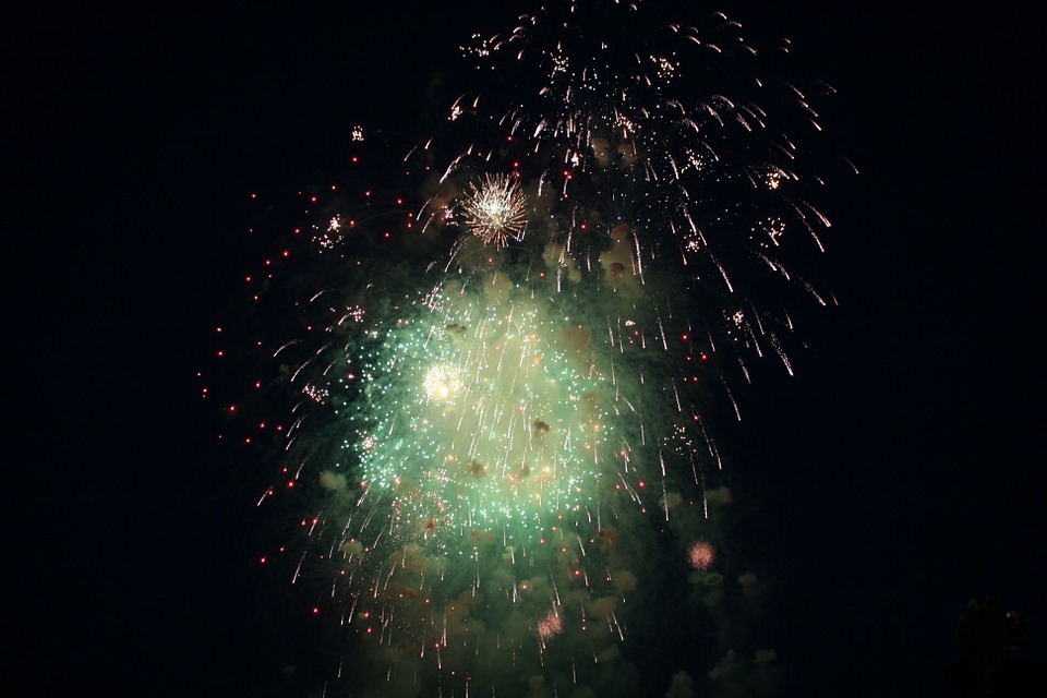 fireworks, night, new year\'s eve