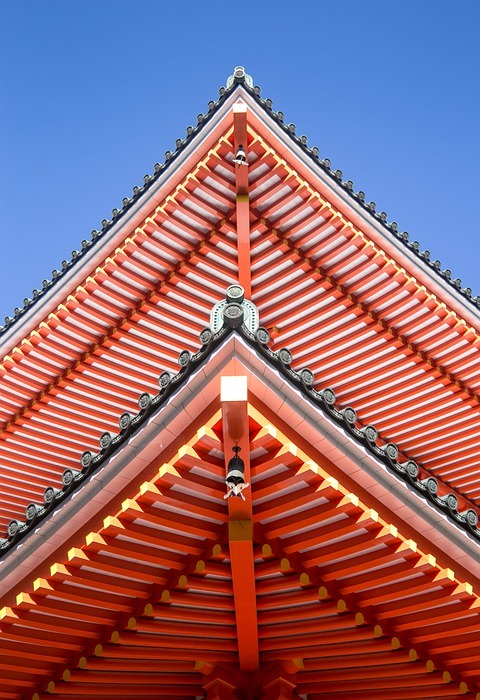 temple, roof, architecture