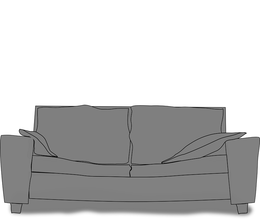 couch, gray, relax