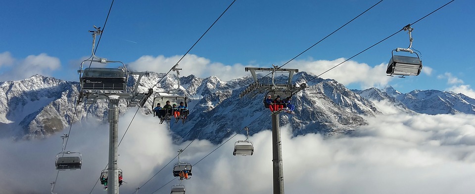 alpine, ski area, chairlift