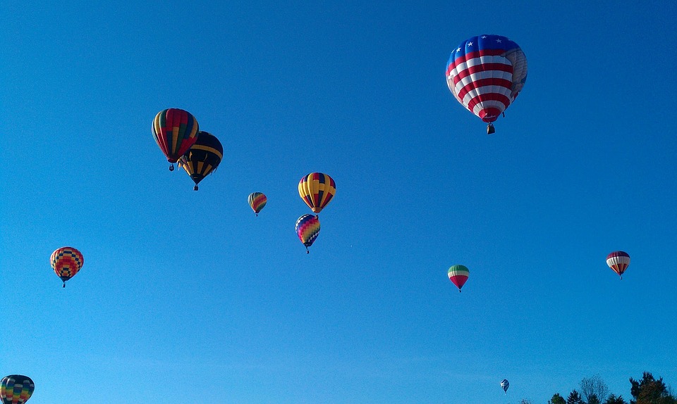 balloon, hot air, sky