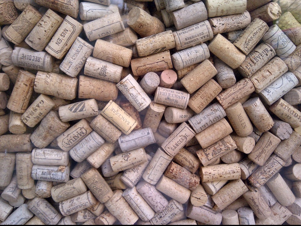 cork, collection, wine