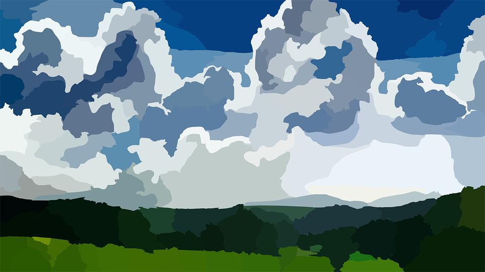landscape, clouds, sky