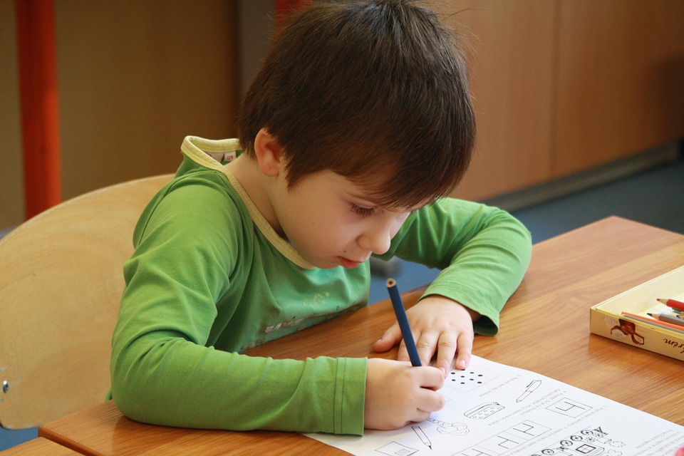 school, the pupil, writing