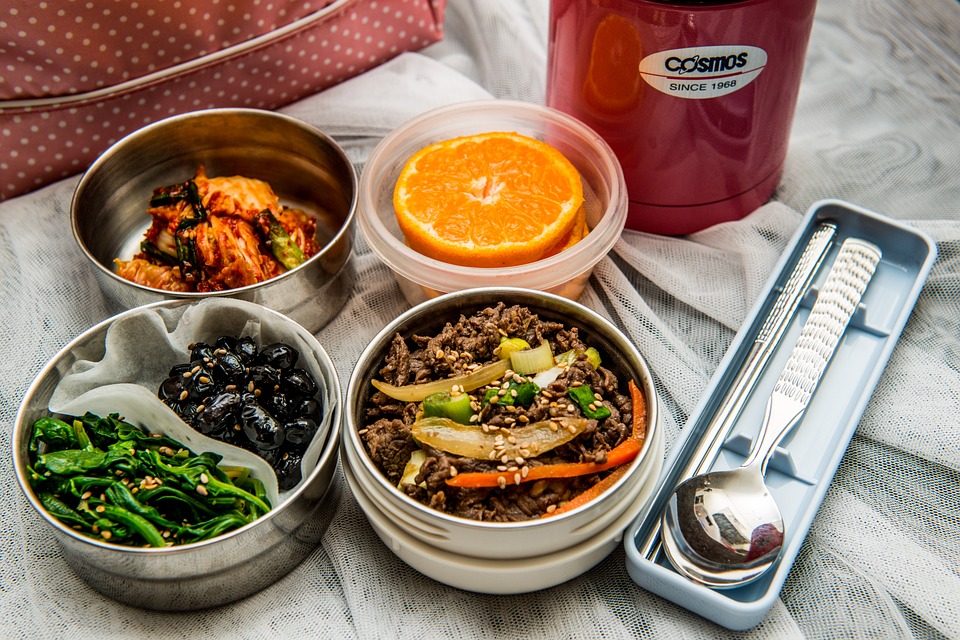 lunch box, lunch dishes, korean