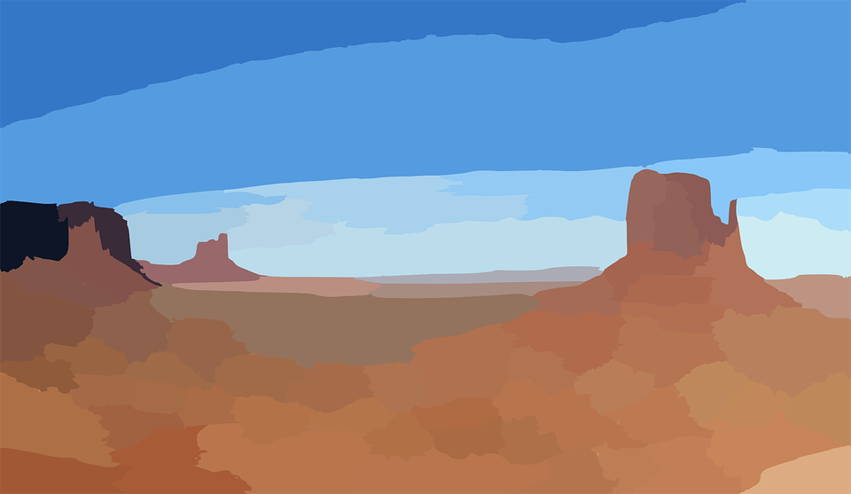 canyon, desert, sky