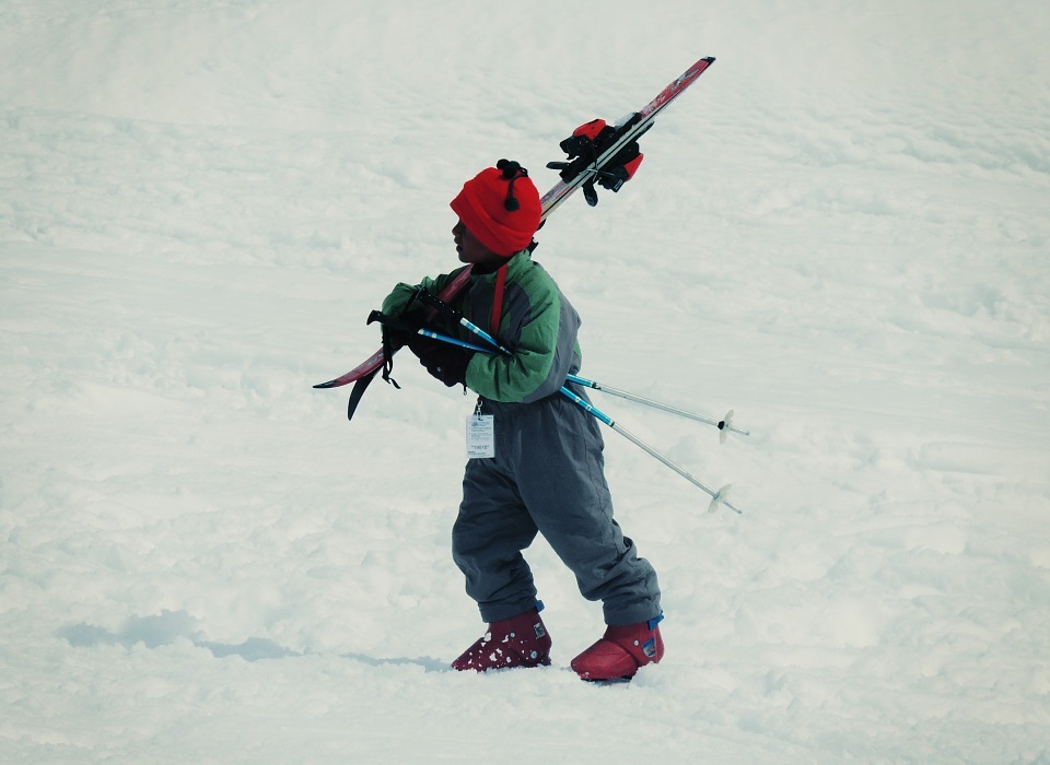 skiing, child, kid
