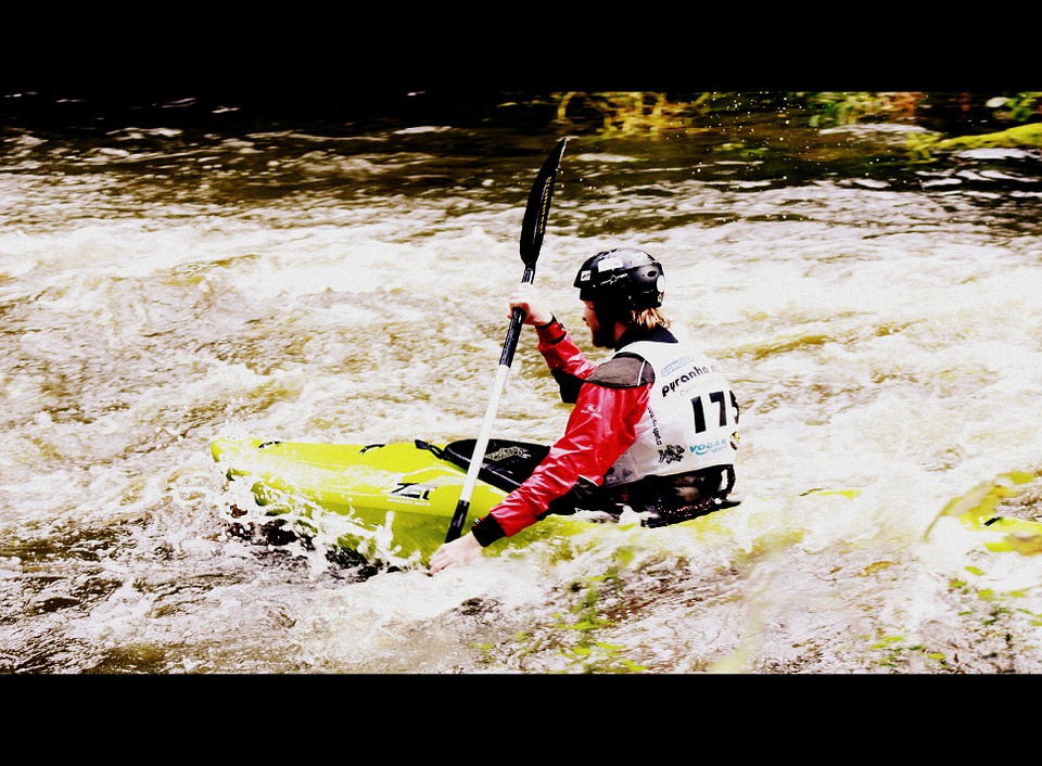 kayak, water, paddle