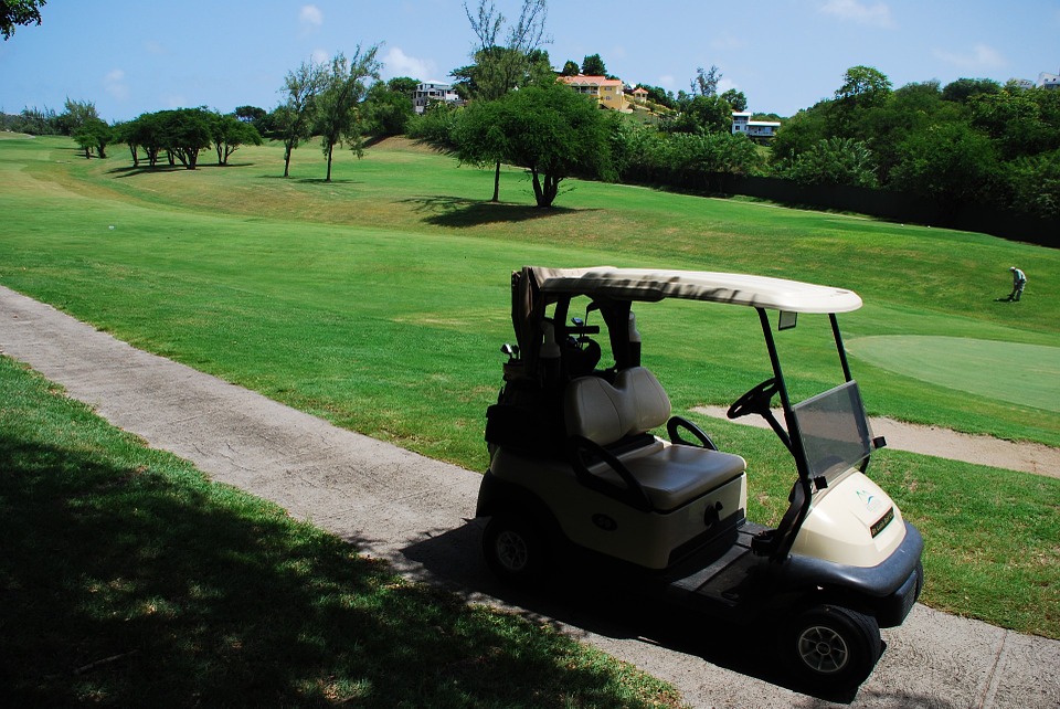 golf, car, cart