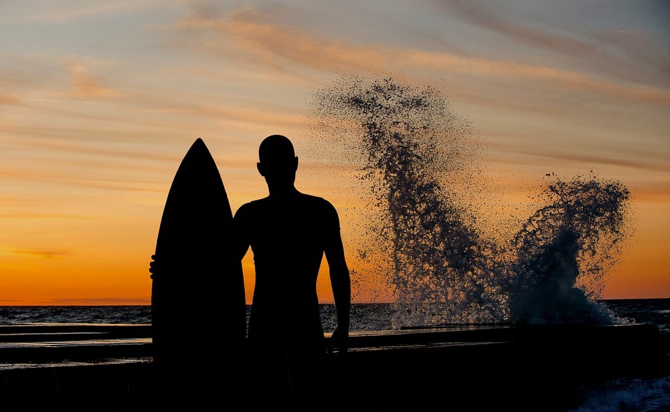 surfing, wave, board