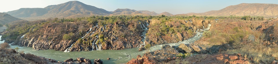 waterfall, epupa, namibia