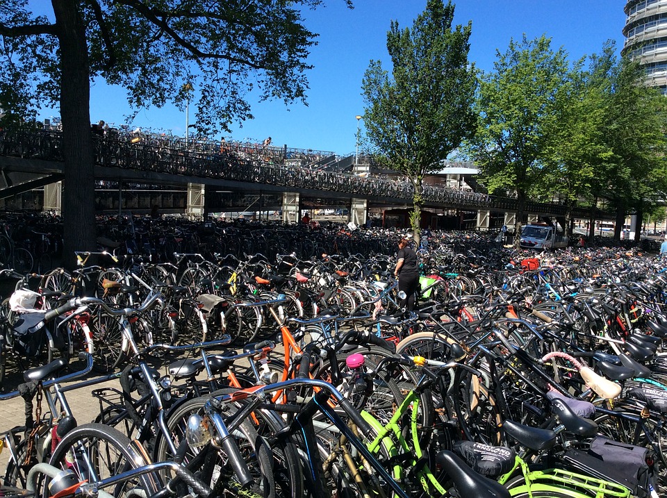 bicycles, bike park place, bicycle garage