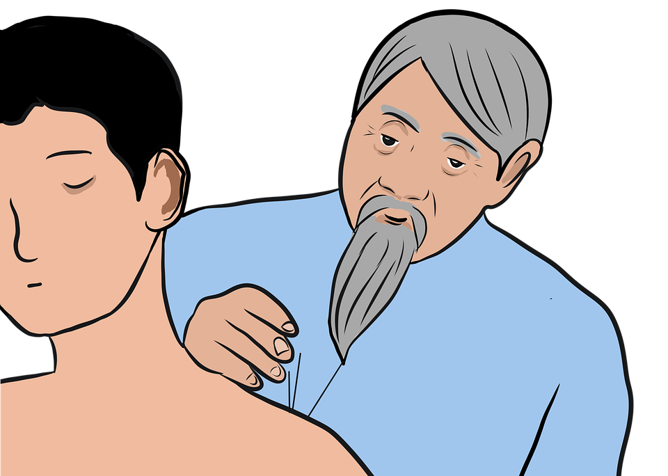 traditional chinese medicine, acupuncture, cartoon