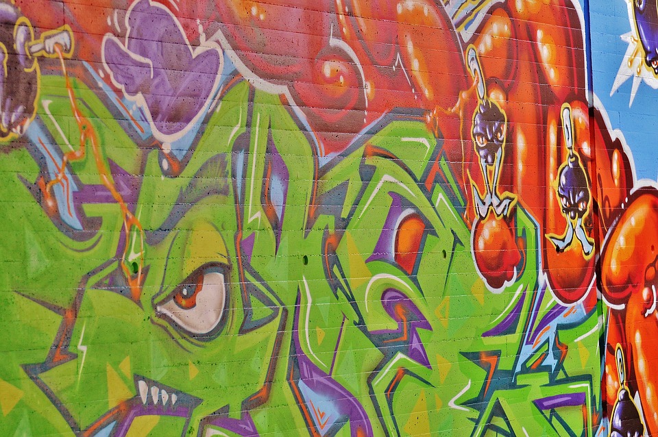 graffiti, painting, wall