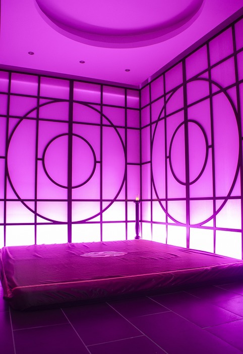 massage, room, purple