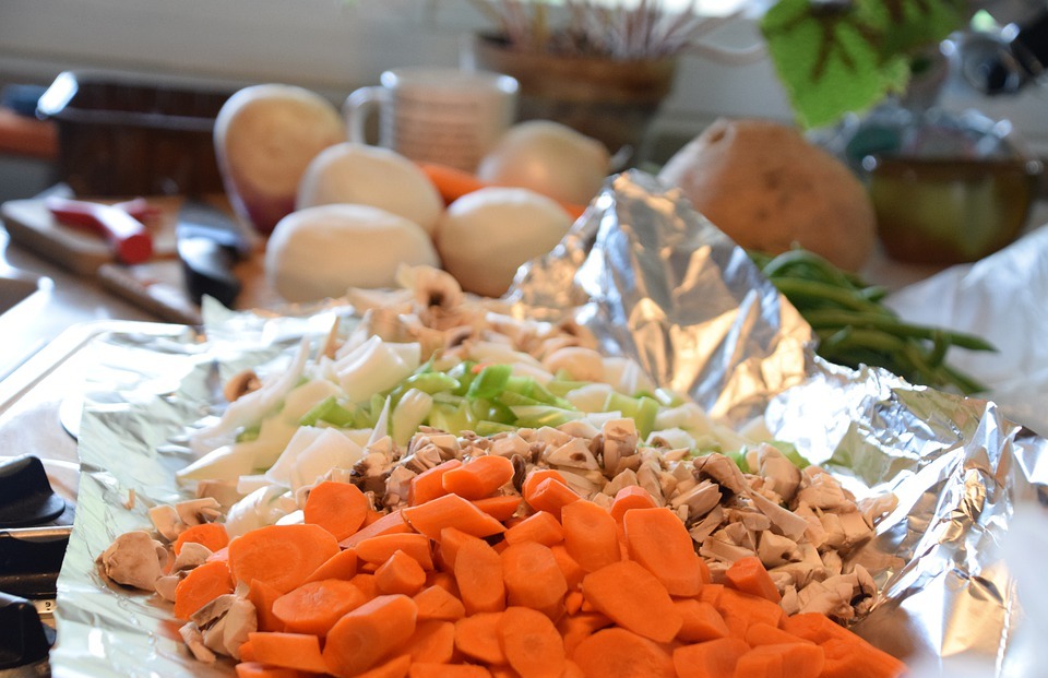 thanksgiving vegetable medley, carrots, mushrooms