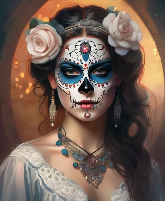 day of the dead, skeleton, sugar skull
