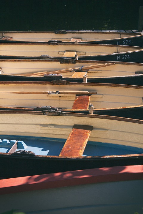 boats, rowing, wooden