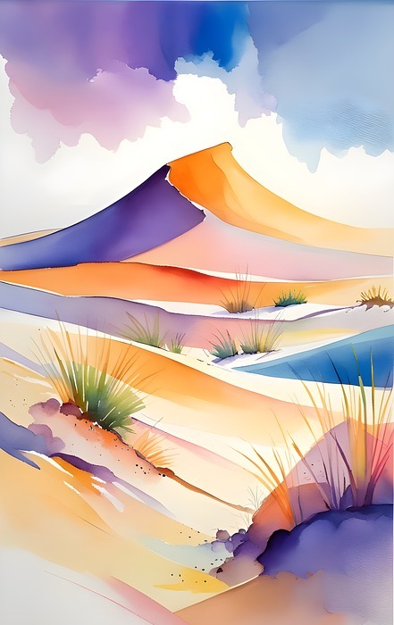 desert, dunes, sand