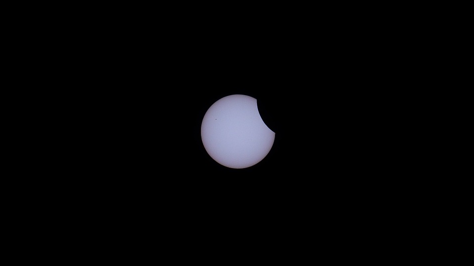 solar eclipse, eclipse, partial