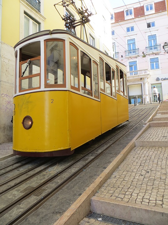 lisbon, city centre, tram