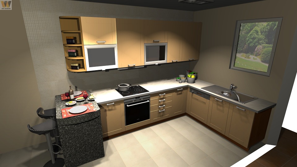 kitchen, design, cad