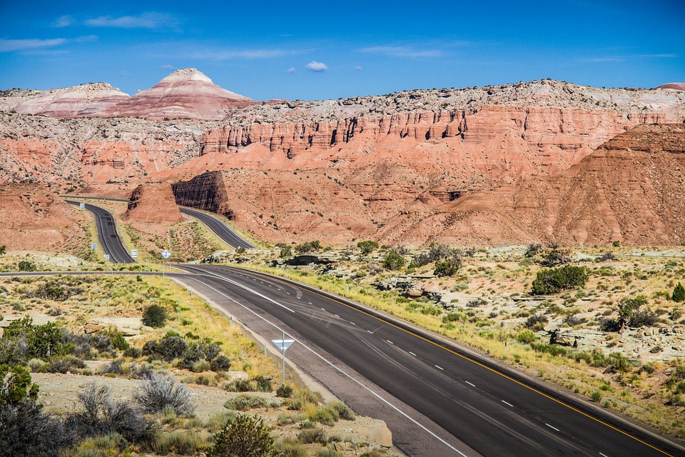 desert, highway, roadtrip