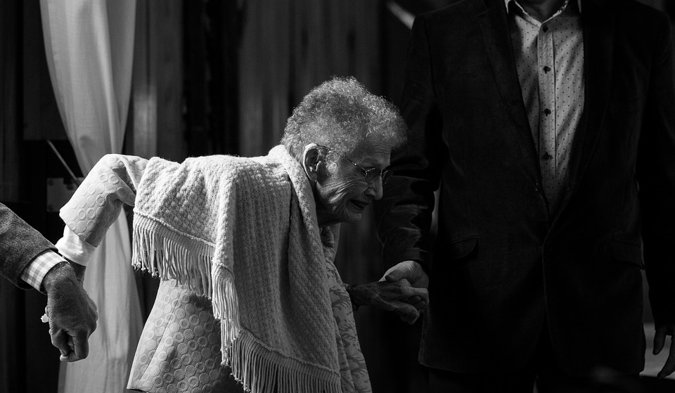 people, old, woman