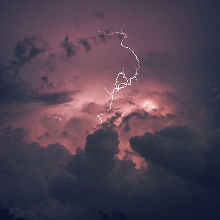 lightning, thunder, storm