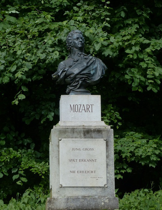 mozart, statue, monument