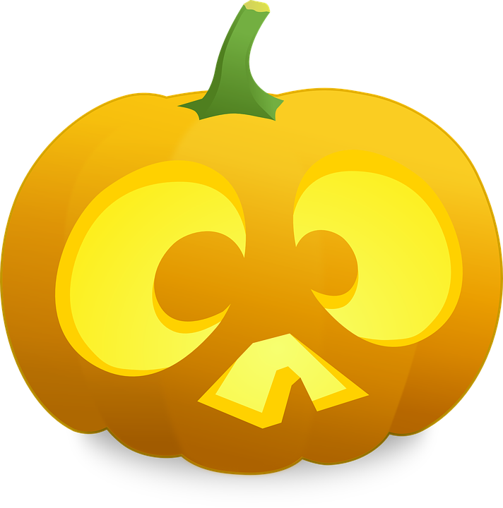 halloween, pumpkin, scared