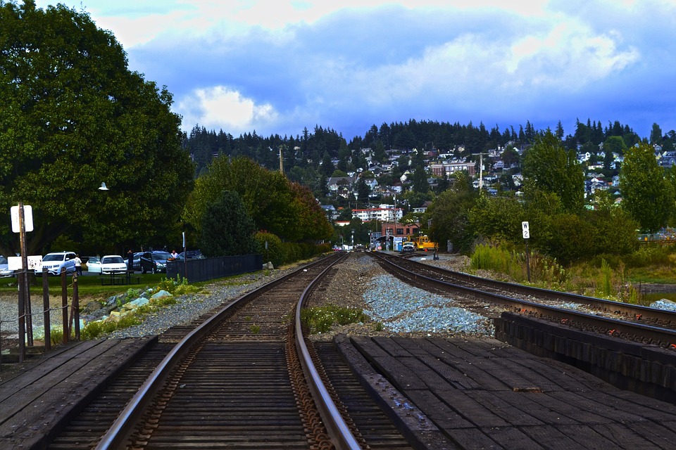 railway tracks, railroad, rail