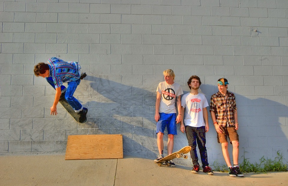 skateboard, young men, youth