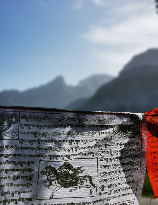 flags, tibet, prayer