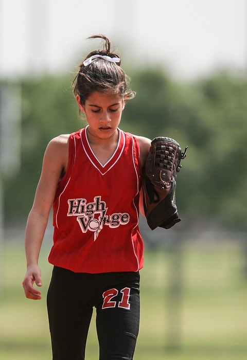 softball, player, female